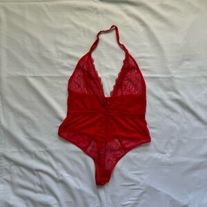 Frederick’s Of Hollywood Red Lace Bodysuit XL